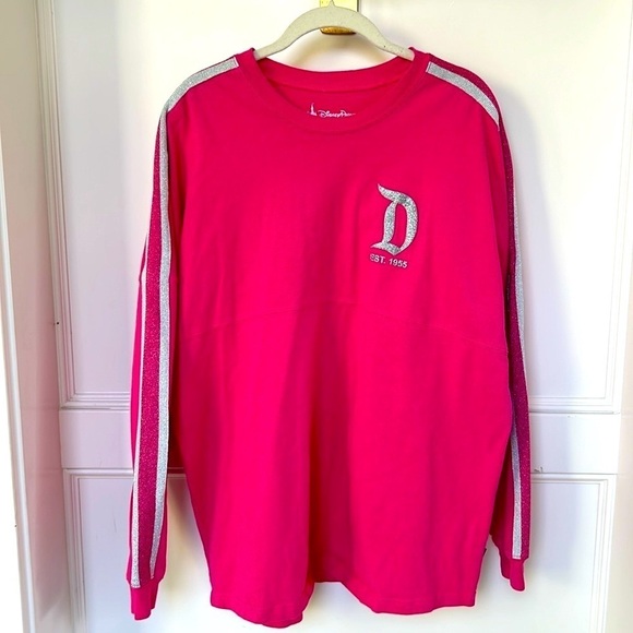 Disneyland Jersey HOT PINK Spirit Long Sleeve size Large Pullover - Picture 4 of 6